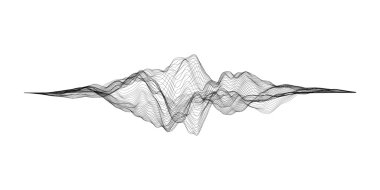 Futuristic Hud, ui vector grid. Music sound waves set. Audio digital equalizer technology, pulse musical. clipart