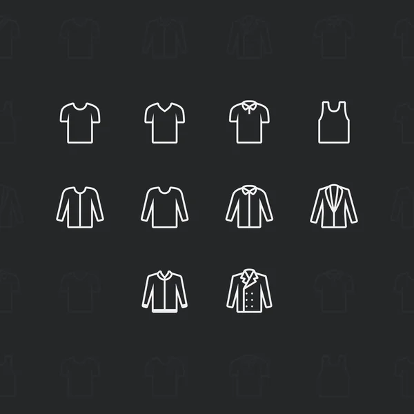 Fashion clothes Icons, 2 pixel stroke & 60x60 resolution. Outline vector icons for web and mobile. — Stock Vector