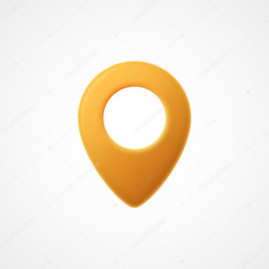 3d Map pointer icon. Map Markers. Vector illustration