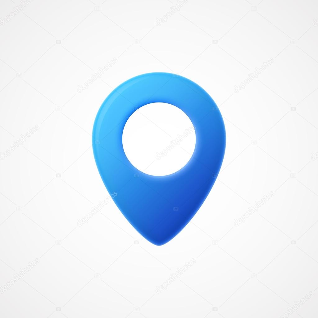 3d Map pointer icon. Map Markers. Vector illustration