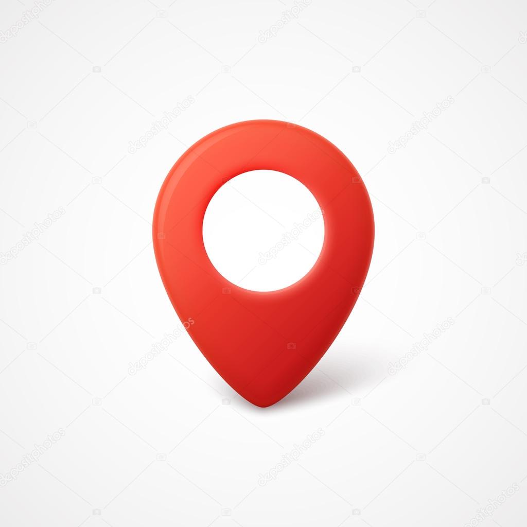 3d Map pointer icon. Map Markers. Vector illustration