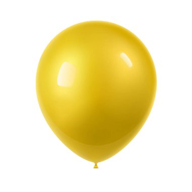 3D gerçekçi renkli balon. Tatil illüstrasyon parlak balon uçan. Beyaz arka plan üzerinde izole. Vektör çizim