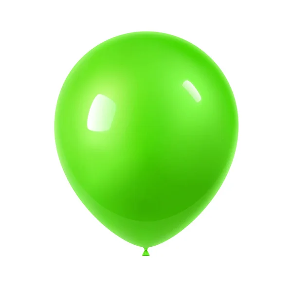 3d 逼真的彩色气球。假日的光泽汽球的插图。白色背景上的孤立。矢量图 — 图库矢量图片