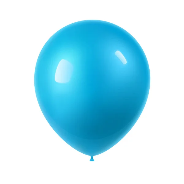 3d realista balão colorido. Ilustração de férias de voar balão brilhante. Isolado em fundo branco. Ilustração vetorial — Vetor de Stock