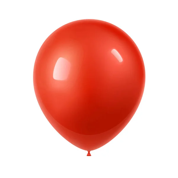 Palloncino colorato realistico 3d. Illustrazione di vacanza di volo palloncino lucido. Isolato su sfondo bianco. Illustrazione vettoriale — Vettoriale Stock