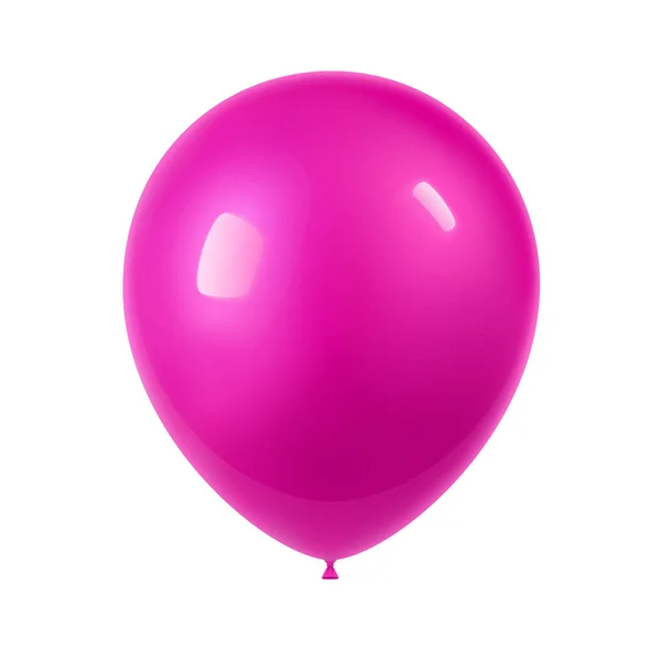 3d 逼真的彩色气球。假日的光泽汽球的插图。白色背景上的孤立。矢量图 — 图库矢量图片