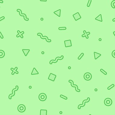 Geometrik tatlılar seamless modeli. Soyut vektör çizim şekilleri geometrik öğelerle.