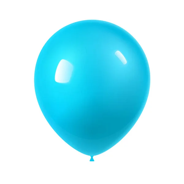 3D realistiska färgglad ballong. Holiday illustration av flygande glänsande ballong. Isolerade på vit bakgrund. Vektorillustration — Stock vektor