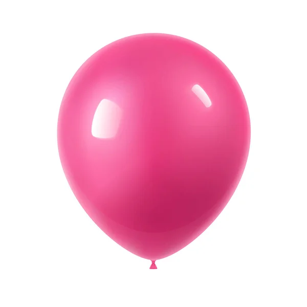 3D reális színes léggömb. Holiday illusztráció a fényes ballon repülés. Elszigetelt fehér Background. Vektoros illusztráció — Stock Vector