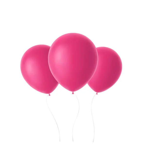 3D-realistische kleurrijk ballon. Vakantie illustratie glanzende ballon te vliegen. Geïsoleerd op een witte achtergrond. Vectorillustratie — Stockvector