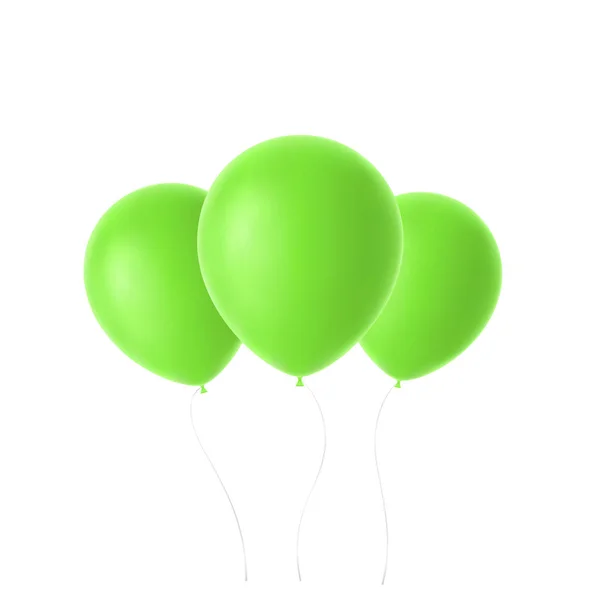 3D-realistische kleurrijk ballon. Vakantie illustratie glanzende ballon te vliegen. Geïsoleerd op een witte achtergrond. Vectorillustratie — Stockvector