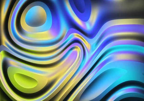 3D render. Abstract wavy flow background. Colorful geometric wallpaper. — Stock Photo, Image