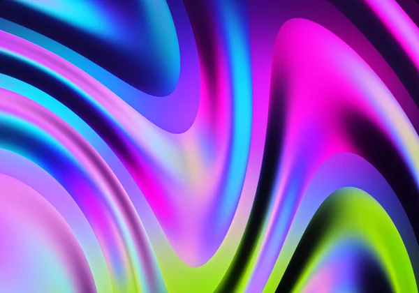 3D render. Abstract wavy flow background. Colorful geometric wallpaper. — Stock Photo, Image