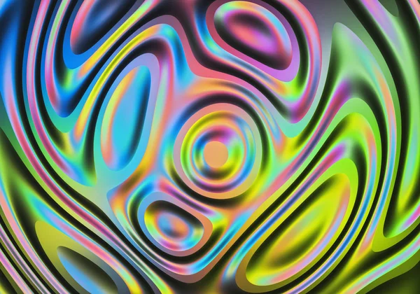 Un rendu 3D. Fond de flux ondulé abstrait. Papier peint géométrique coloré . — Photo