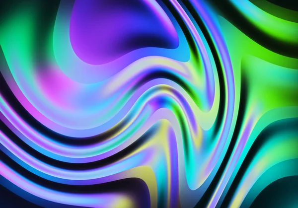 3D render. Abstract wavy flow background. Colorful geometric wallpaper. — Stock Photo, Image