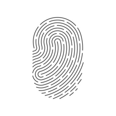 ID app icon. Fingerprint vector illustration clipart