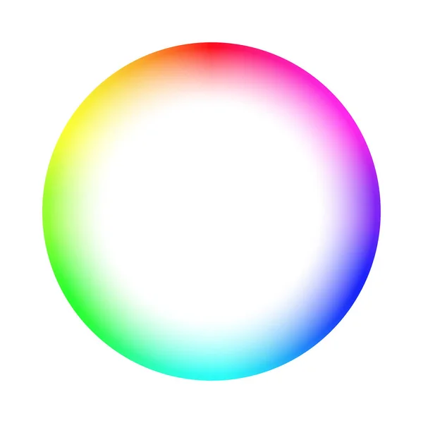 Farbradpalette Rgb Ryb Cymk System Farbenharmonie Vektorillustration — Stockvektor