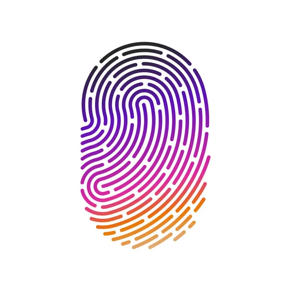 App Icon Fingerprint Vector Illustration — Stock Vector