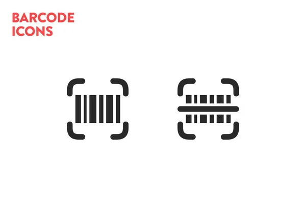 Ensemble Icônes Effleurement Code Barres Code Barres Vectoriel — Image vectorielle