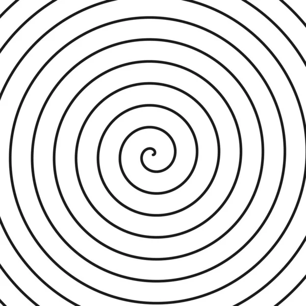 Concentric Lines Spiral Volute Hypnosis Circular Rotating Background Vector Illustration — Stock Vector
