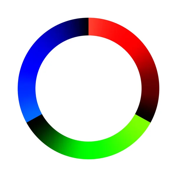 Palette Roue Couleur Système Rvb Ryb Cymk Harmonie Des Couleurs — Image vectorielle