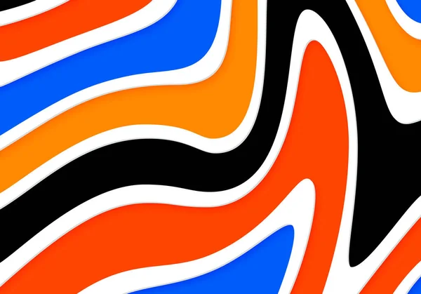 Fond Flux Ondulé Abstrait Papier Peint Géométrique Coloré — Image vectorielle