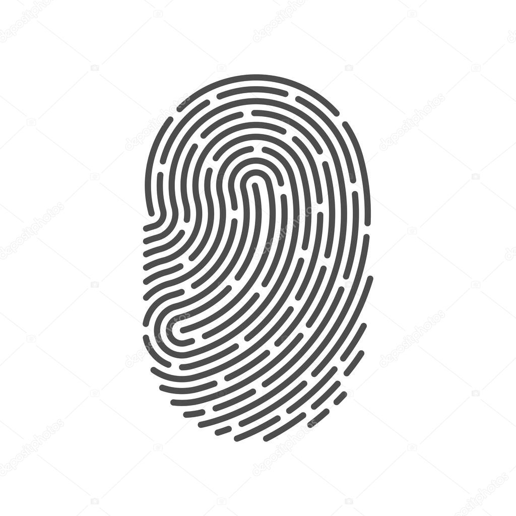 ID app icon. Fingerprint vector illustration