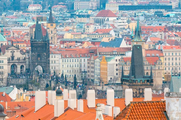 Praga. Vista aérea de la ciudad . —  Fotos de Stock