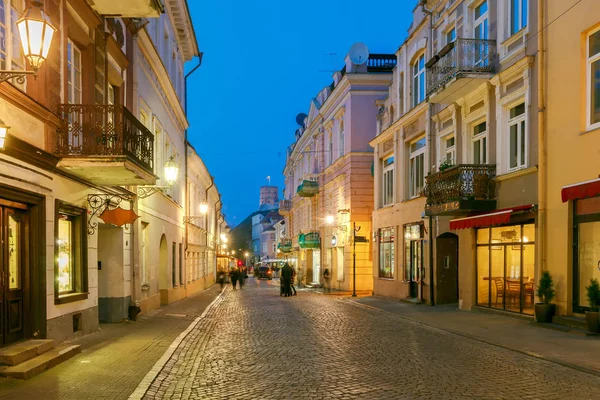 Vilnius. Gece sokak. — Stok fotoğraf