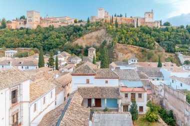 Granada. Kale ve Sarayı karmaşık Alhambra.