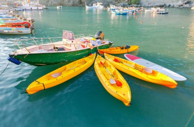 Vernazza. Eski İtalyan Köyü Akdeniz kıyısında.