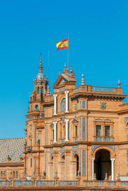 Seville. İspanyolca kare ya da Plaza de Espana.