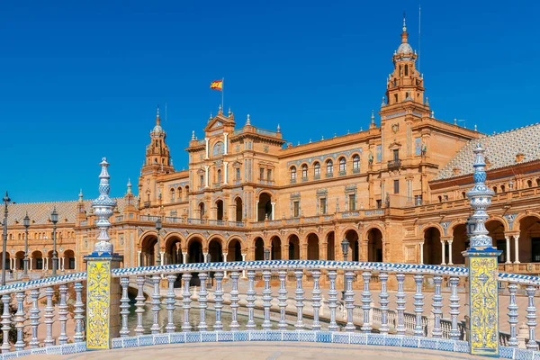 Sevilla. Spansk plads eller Plaza de Espana . - Stock-foto