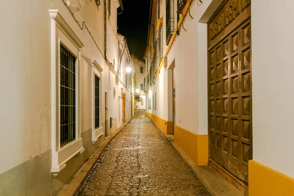 Cordoba. Oude straat 's nachts. — Stockfoto