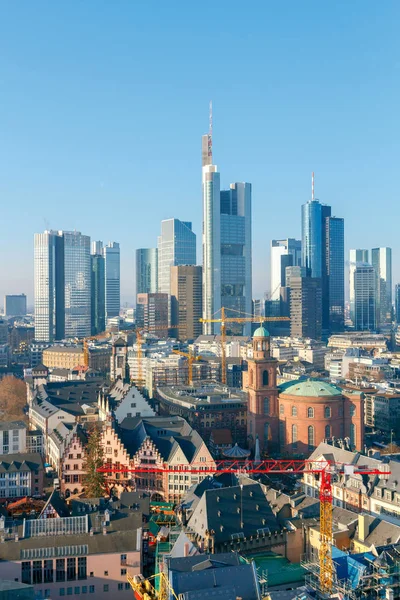 Frankfurt. A központi része a város látképe. — Stock Fotó