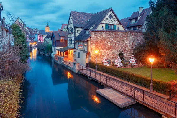 Colmar. City Canal op de zonsondergang. — Stockfoto