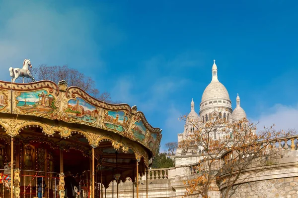 Sacre coeur, montmartre, paris, Frankrike. — Stockfoto