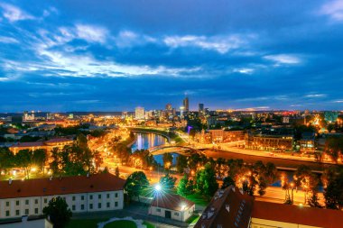 Vilnius. Şehrin havadan görünümü.