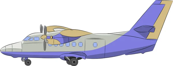Vector. Avião com hélices . —  Vetores de Stock