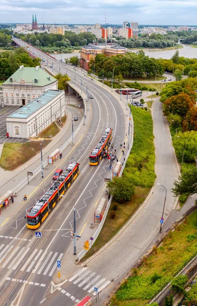 Varsóvia. Ponte Shlensko Dabrowski . — Fotografia de Stock