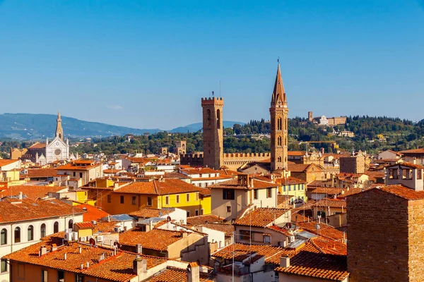 Florence. A légi felvétel a város. — Stock Fotó