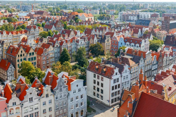 Danzig. Danzig. Luftaufnahme der Stadt. — Stockfoto