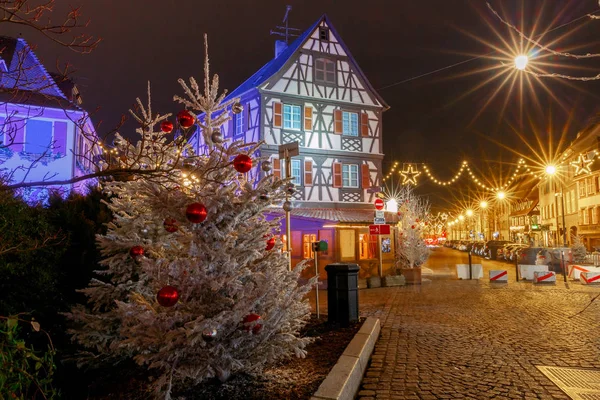 Французский город Colmar в канун Рождества . — стоковое фото