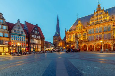Bremen. Merkezi Pazar Meydanı. Belediye Binası.