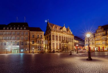 Bremen. Merkez çarşı Meydanı.