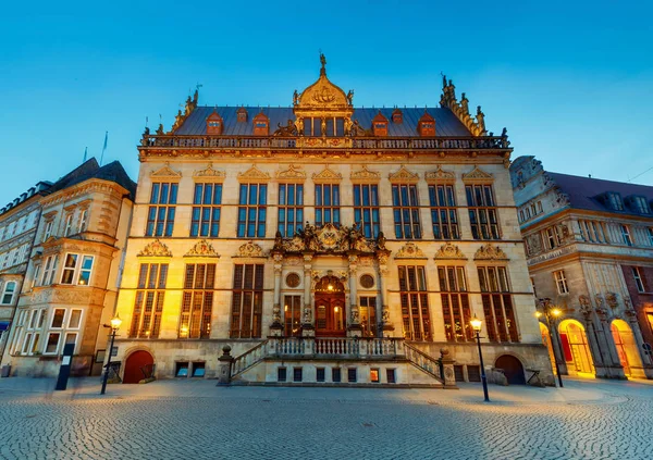 Bremen. La plaza central del mercado. Cámara de Comercio . —  Fotos de Stock