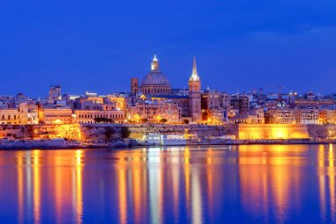 Valletta. Akdeniz liman.