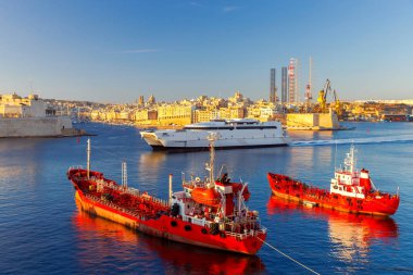 Valletta. Akdeniz liman.