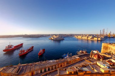 Valletta. Akdeniz liman.