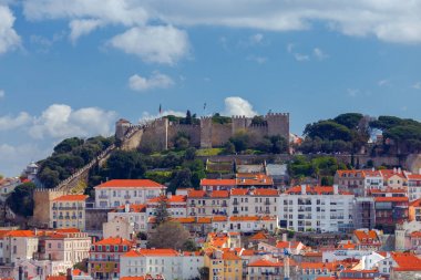 Lisbon. Şehrin havadan görünümü.